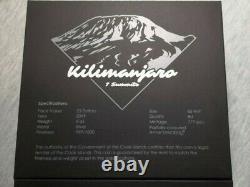 2018 $25 Cook Islands 7 Summits Kilimanjaro 5oz. 999 Silver Coin