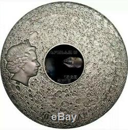 2018 3 Oz Silver $20 Cook Islands APOLLO 8 Moon Meteorites Coin
