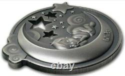 2018 $5 Cook Islands Dreaming Boy LULLABY Antique Finish 1 Oz Silver Coin