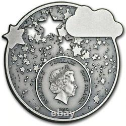 2018 $5 Cook Islands Dreaming Boy LULLABY Antique Finish 1 Oz Silver Coin