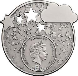 2018 $5 Cook Islands Lullaby Dreaming Boy 1oz. 999 Silver Antique Finish Coin