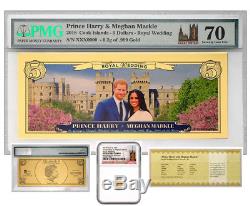 2018 $5 Cook Islands Royal Wedding Coin & Currency Set Harry and Meghan