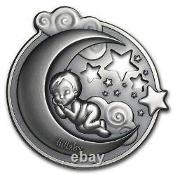 2018 Cook Islands 1 oz Antique Silver Lullaby Dreaming Boy SKU#163470