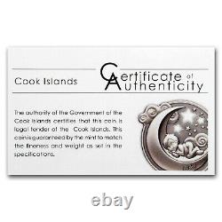 2018 Cook Islands 1 oz Antique Silver Lullaby Dreaming Boy SKU#163470