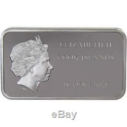 2018 Cook Islands $10 Liberty Bar Collection Mount Rushmore 2 oz. 999 Silver Bar