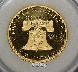 2018 Cook Islands $25 Liberty 1/2 Ounce 24% Gold Proof Collector Coin