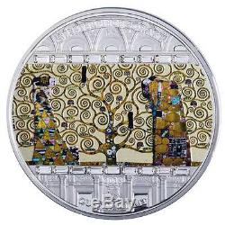 2018 Cook Islands 3oz Gustav Klimt Tree of Life Masterpieces of Art Silver Coin
