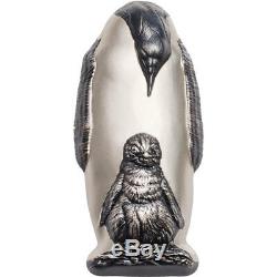 2018 Cook Islands 88 Gram Emperor Penguin 3D Shaped Silver Coin