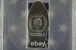 2018 Cook Islands Emperor Penguin 88g. 999 Silver Antique Finish PCGS MS70 + COA