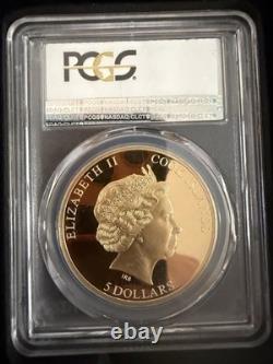 2018 Cook Islands Shades of Nature Sungazer Lizard silver proof PR70 FDOI
