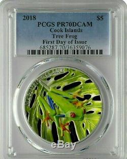 2018 Magnificent Life Tree Frog Pcgs Pr 70 Dcam Colorized Coin$138.88
