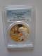 2018 PCGS PR70 DCAM FIRST DAY OF ISSUE! Cook Islands Lizard Gilded Silver Coin