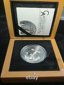 2019 $10 Cook Islands Anchor Fair Winds 2oz. 999 Silver Coin in OGP wood Case
