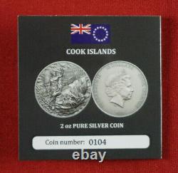 2019 $10 Cook Islands Winged Sandals of Hermes 2oz. 999 Silver PCGS MS70 COA+Box