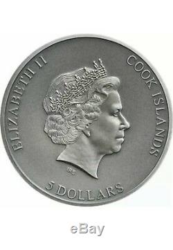 2019 1ST COIN Cook Islands TRAPPED Silver Coin 1 oz With BOX COA