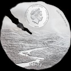 2019 $2 Cook Islands Estacado Meteorite Titanium Silver Coin