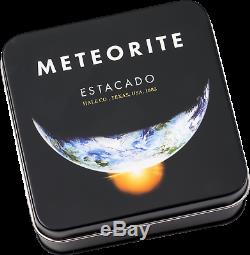 2019 $2 Cook Islands Estacado Meteorite Titanium Silver Coin