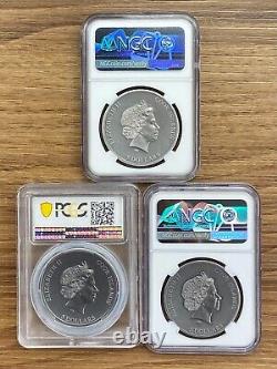 2019, 2020, 2021 Cook Islands Trapped Series 1 Oz Silver Coin MS70