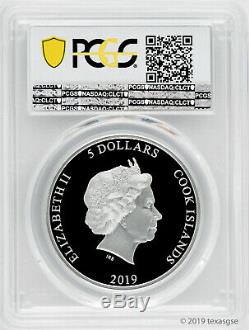 2019 $5 Cook Islands Magnificent Life Philippine Eagle 1 oz Silver PCGS PR70 FD