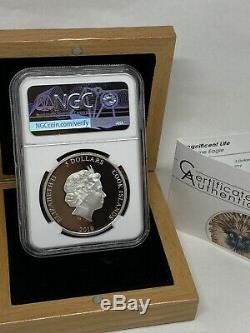 2019 $5 Cook Islands Magnificent Life Philippine Eagle Coin Silver NGC 70 FR