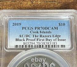 2019 AC/DC Razors Edge Black Proof Cook Islands PCGS PR70DCAM $10 Coin! 88