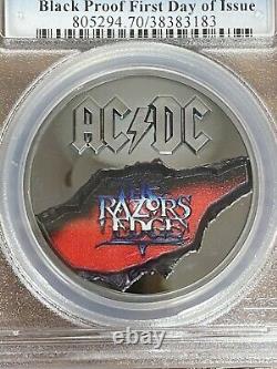 2019 AC/DC Razors Edge Black Proof Cook Islands PCGS PR70DCAM $10 Coin! 88