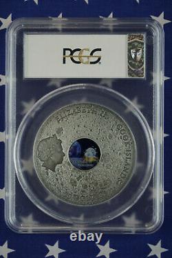 2019 Apollo 11 50th Ann. 999 Silver 3oz PCGS MS70 First Day of Issue COA+Box