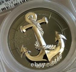 2019 Cook Islands $10 Anchor Fair Winds 2oz Silver Black Proof PCGS PR70 DCAM