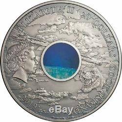 2019 Cook Islands 3 oz Chicxulub Crater Meteorite High Relief Silver Coin