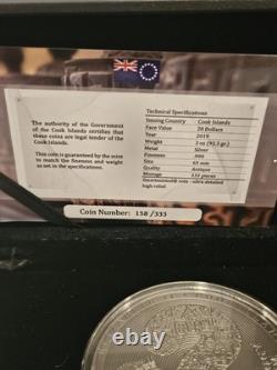 2019 Cook Islands 3 oz Silver Samsara Wheel of Life COIN #158/333 Archaeology