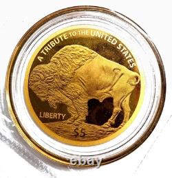 2019 Cook Islands $5 Indian Buffalo. 9999 Fine Gold Coin