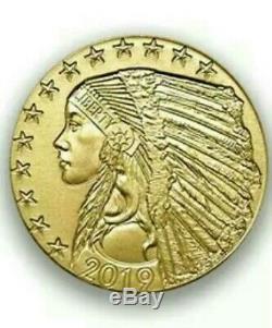 2019 Cook Islands $5 Indian Head Liberty 1/10th Ounce 24% Gold Sealed Coin