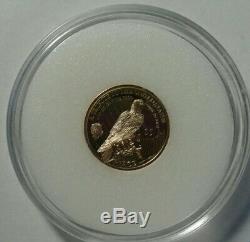 2019 Cook Islands $5 Liberty. 24 Gold 1/10 oz Proof Sealed Peace Collector Coin