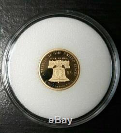 2019 Cook Islands $5 Liberty Peace Strength 1/10 oz 24% Gold Proof Coin