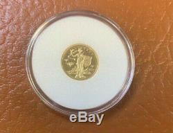 2019 Cook Islands $5 Liberty Peace Strength 1/10 oz 24% Gold Proof Coin w COA