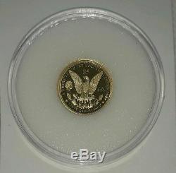 2019 Cook Islands $5 Morgan Liberty Head 1964 1/10 oz 24% Gold Proof Coin