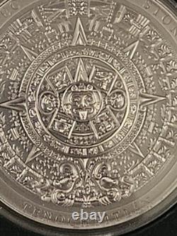 2019 Cook Islands Aztec Calendar 3 oz Silver Coin 20 Dollars Ultra High Relief