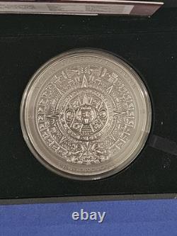 2019 Cook Islands Aztec Calendar 3 oz Silver Coin 20 Dollars Ultra High Relief
