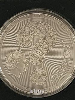 2019 Cook Islands Aztec Calendar 3 oz Silver Coin 20 Dollars Ultra High Relief