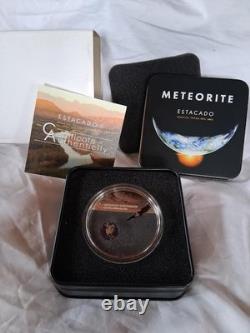 2019 Cook Islands Estacado Meteorite Titanium-Silver Colorized Coin