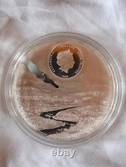 2019 Cook Islands Estacado Meteorite Titanium-Silver Colorized Coin