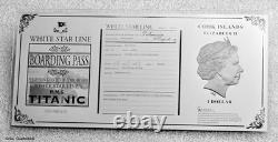 2019 Cook Islands Rose's Ticket for the Titanic 5 grams. 999 silver foil