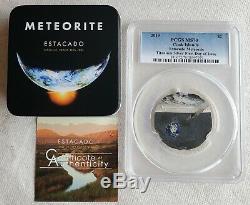 2019 Estacado Meteorite Titanium Silver PCGS MS70 FDOI $2 Cook Islands Coin