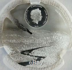 2019 Estacado Meteorite Titanium Silver PCGS MS70 FDOI $2 Cook Islands Coin
