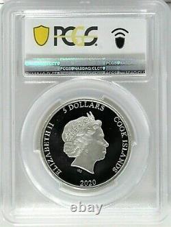 2020 $5 Cook Islands 1oz Silver Proof Viñales Meteorite PCGS PR70 DCAM FDOI