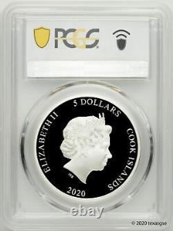 2020 $5 Cook Islands Mag. Life Chameleon 1oz Silver Proof Coin PCGS PR70 FDI