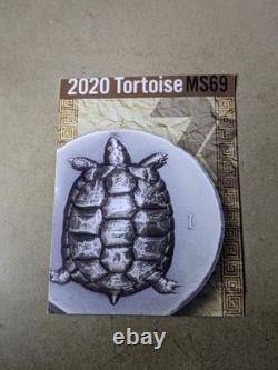 2020 $5 Cook Islands Tortoise Ultra High Relief Antiqued NGC MS69-999 Mintage