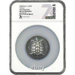 2020 5 oz TORTOISE Silver Coin MS 70 $25 Cook Islands