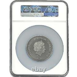 2020 5 oz TORTOISE Silver Coin MS 70 $25 Cook Islands