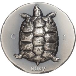 2020 5 oz TORTOISE Silver Coin MS 70 $25 Cook Islands